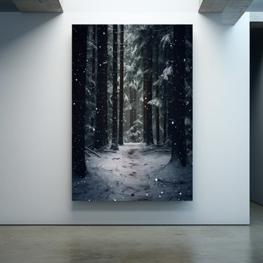 Snowy Forest Canvas Art Print